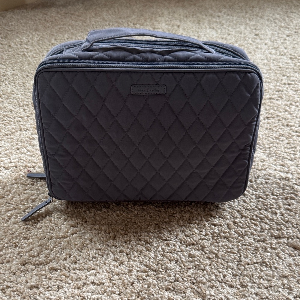 Vera Bradley Quilted Gray Cosmetic Case